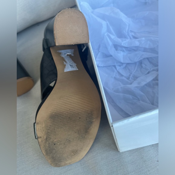 Top Shop Black ‘Roscha’ Croc-Effect High Sandals Size 6.5 - Picture 9 of 10